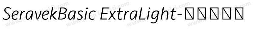 SeravekBasic ExtraLight字体转换